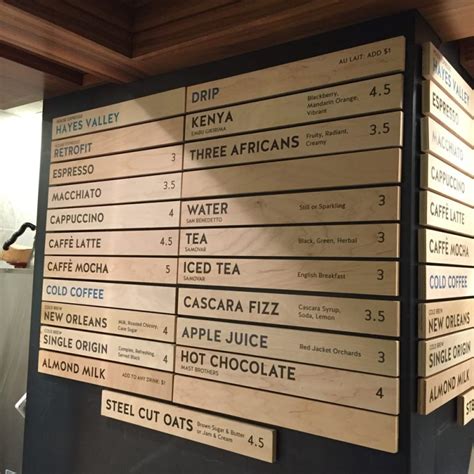 blue bottle coffee menu nyc